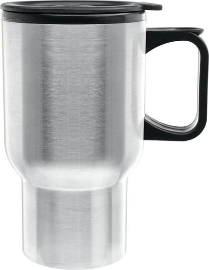 WHOLESALE Lot of 24 Stainless Steel 14oz Travel Mugs with Tapered Bottom