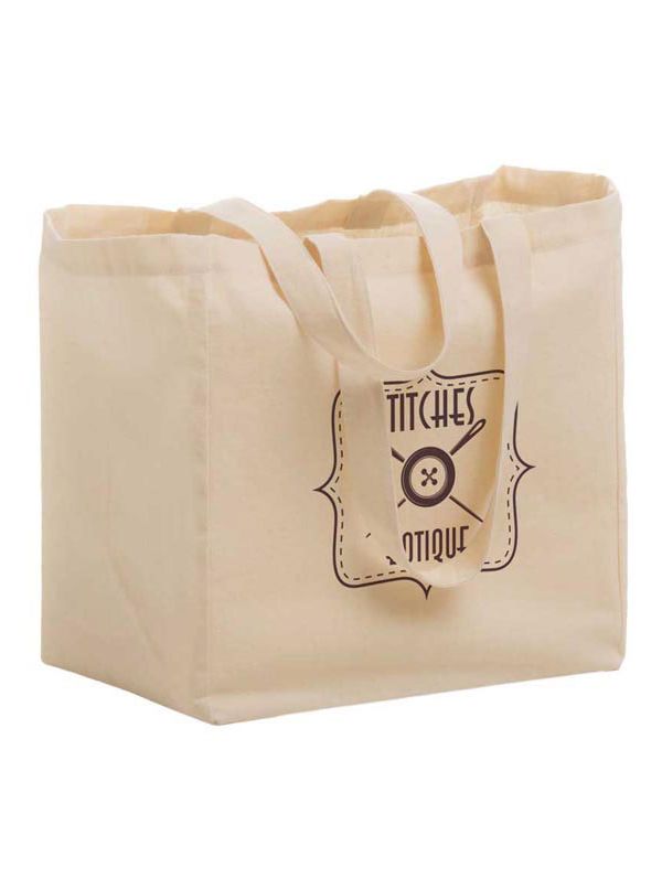 Medium Size Cotton 6oz  Canvas Grocery Bag |12x8x13| 
