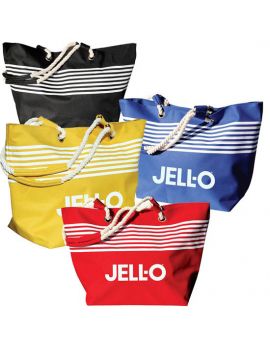 Denier Tote Bag with Stripes