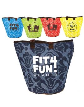 Non-Woven Shopping Tote with Floral Pattern