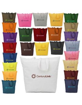 Denier Tote Bag with Zippered Closure