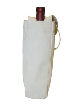 Rutherford Wine Tote- 1 Bottle Cotton Wine Bag with Handles