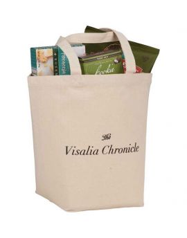 Herringbone 7oz Cotton Canvas Grocery Tote