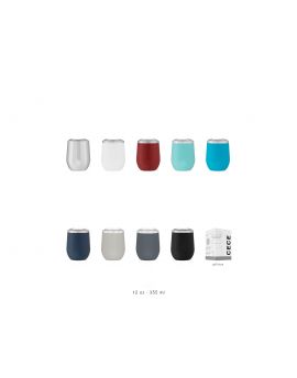 12 oz double wall 18/8 stainless steel thermal tumbler with copper vacuum insulation - cece