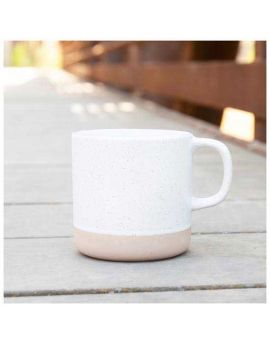 11 oz. Stoneware Mug with Matte Finish with Speckles and Unglazed Base - Clay