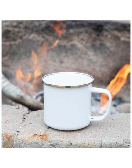 Whitney 13 oz Single Wall Enamel Mug with Glossy Color