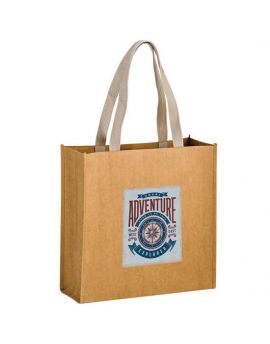 Washable Kraft Paper Tote Bag with Web Handle - Tidalwave