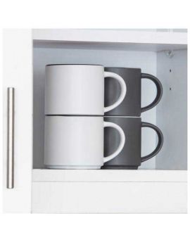 16 oz. Stoneware Mug with Matte White Color out - Monaco