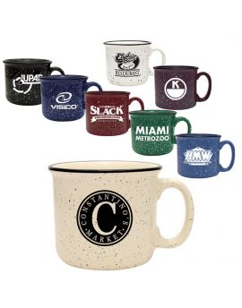 14 oz. Ceramic Mug in Retro Granite Design