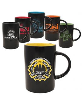 14 oz. Ceramic Mug with Colorful Glossy Interior