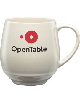 18 oz Large Reactive Glaze Finish Ceramic Mug with ear-Shaped Handle