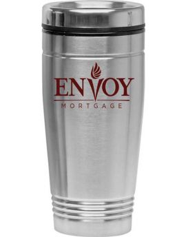 18 oz. Stainless Steel Insulated Tumbler with Push on/thumb slide Chrome lid.