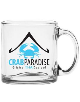 13 oz Clear Glass Straight Sided Mug