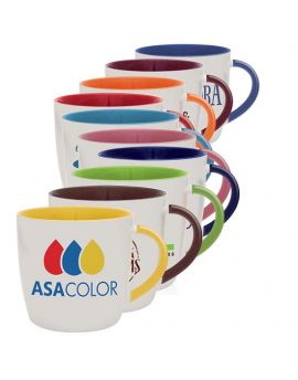 13 oz. High Gloss White Ceramic Mug