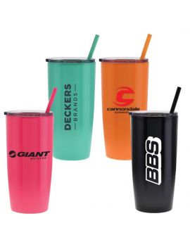 20 oz Double walled Plastic Tumbler to prolong beverage temperature