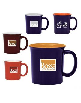 14 oz Two Tone Flared Lip Coffee Mug