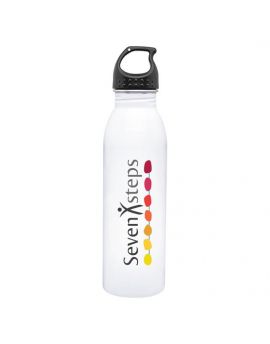 h2go Solus 24 oz Single Wall Stainless Steel Water Bottle with Threaded Lid