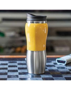 14 oz Double Wall Stainless Steel Tumbler with Foam Insulation Acrylic Accent