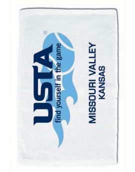 Turkish Signature Mid-weight Golf & Sports Towel 16 in X 24 in - White