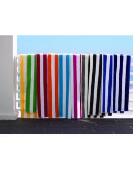 Turkish Signature Basic Weight Cabana Stripe Beach Towel 30 in x 60 in
