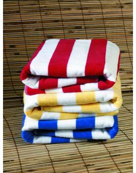 Turkish Signature Mid-Weight Cabana Stripe Beach Towel 30 in x 63 in