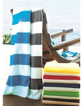 Horizontal Cabana Stripe Beach Towel 40 in x 80 in