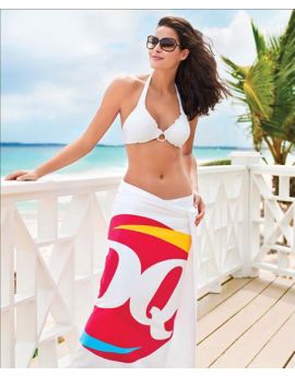 Superior Weight 35 in x 60 in White Beach Towel