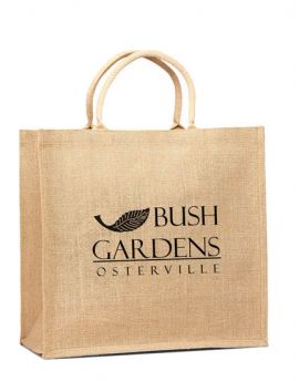 Natural Jute Burlap Large Tote Bag with Webbed Handles - Everyday Shopper bag