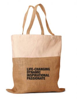 10oz. Cotton and Jute Combination Tote bag