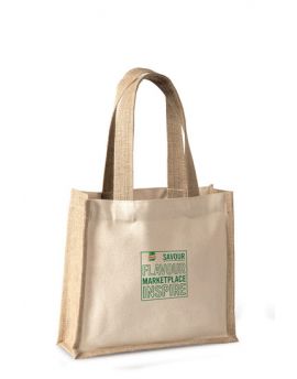 Small Cotton Wedding Favors Gift Bag with Jute Accents