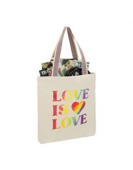 Rainbow Recycled 6oz Cotton Convention Tote