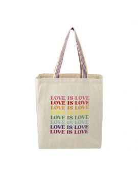 Rainbow Recycled 8oz Cotton Grocery Tote