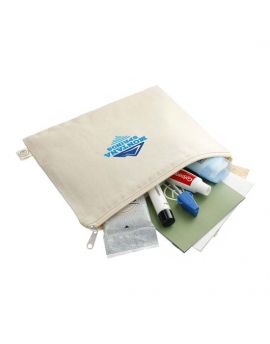 Organic Cotton Flat Travel Pouch