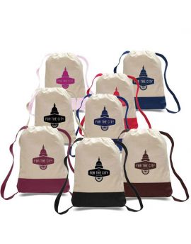 12 oz. Cotton Canvas Two Tone Sports Backpack
