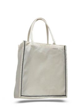 6 oz. Cotton Canvas Tote Bag with Colored Trim