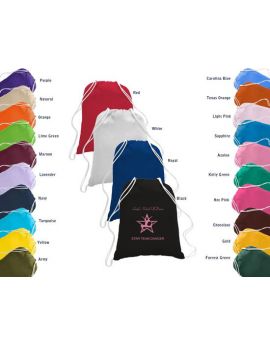 Cotton Canvas 6 oz.  Drawstring Backpack