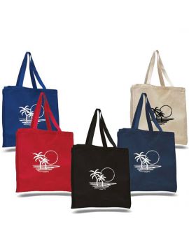 12 oz. Heavy Cotton Canvas Book Bag in Solid Colors - Medium