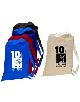 12 oz. Small Cotton Canvas Laundry Bag with Drawstring Closure
