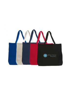 Large Heavy 12 oz Cotton Canvas Tote Bag in Solid Colors