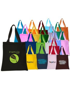 Cotton Canvas 12 oz. Tote Bag with Solid Color