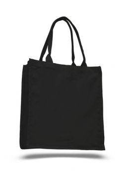 Cotton Shopping Tote with Stuffed Webbed Handles