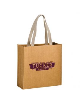 Lightweight Washable Kraft Paper Tote Bag with Web Handle - Brook