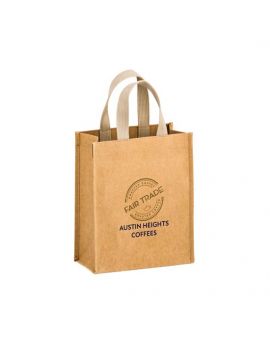 Lightweight Washable Kraft Paper Tote Bag with Web Handle Creek