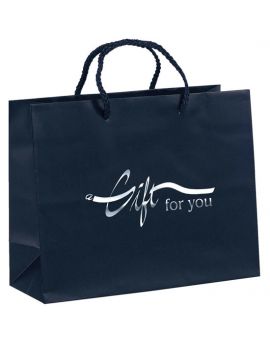 Paper Bag -Medium size Matte Laminated Eurotote with matching Macramé Handles