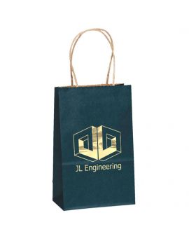 Paper Bag Matte paper shopper with serrated cut top 