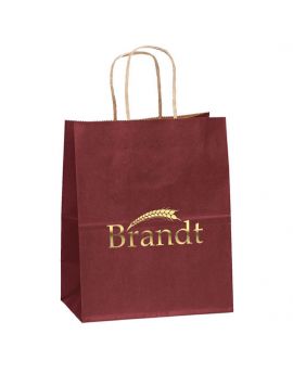 Paper Bag Matte paper shopper with serrated cut top