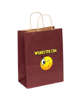 Paper Bag Matte paper shopper with serrated cut top 