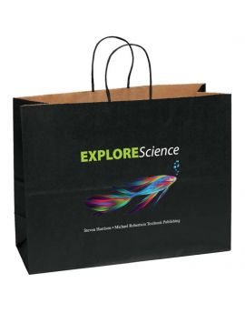 Paper Bag Matte paper shopper with serrated cut top 