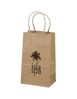 Paper Bag Matte paper shopper with serrated cut top 