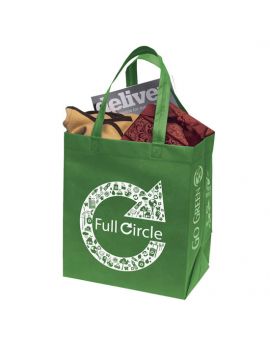 Economy Non-Woven Grocery Tote Bags in Solid Colors